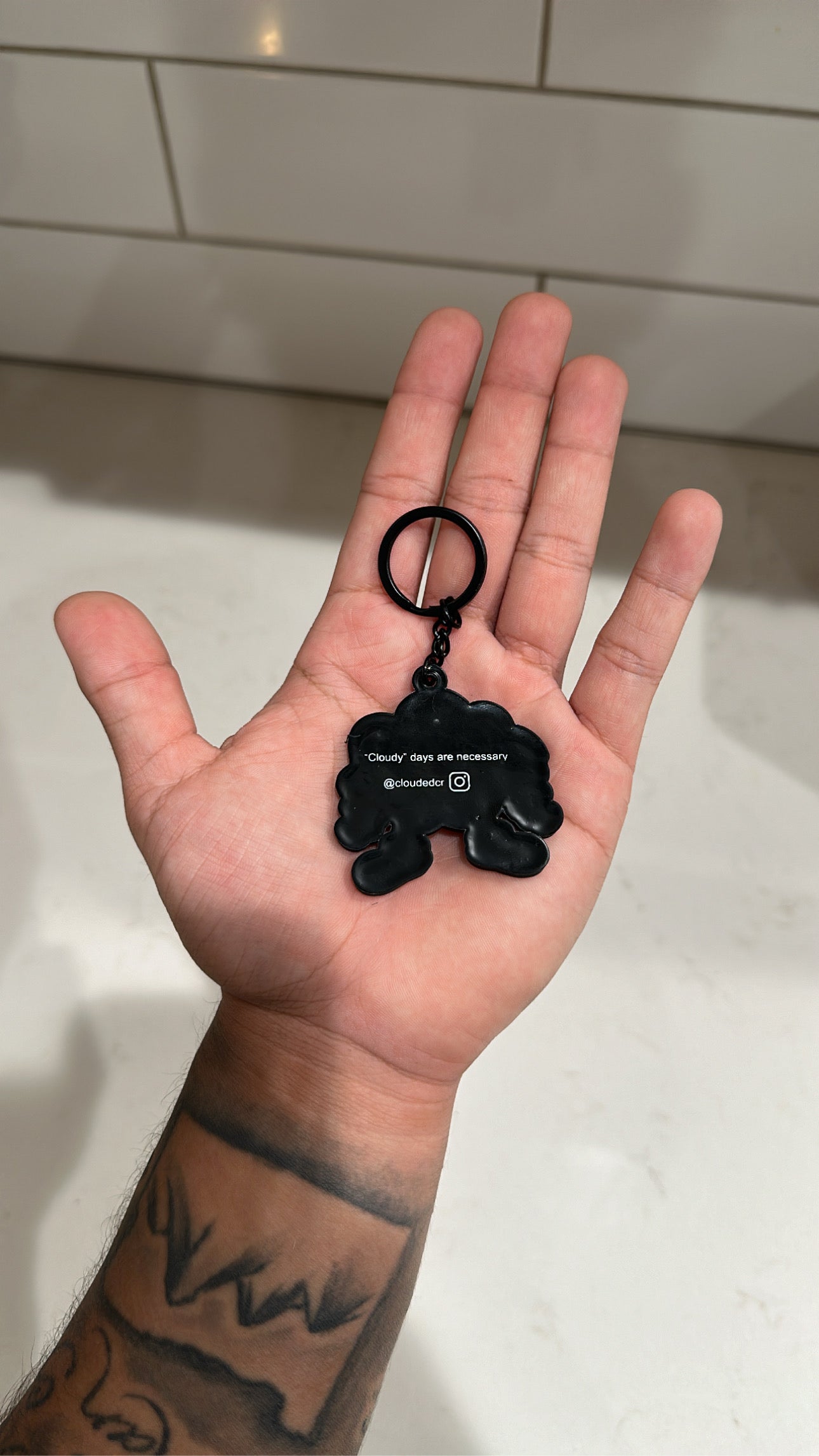 Cloudy 3D silicone keychain