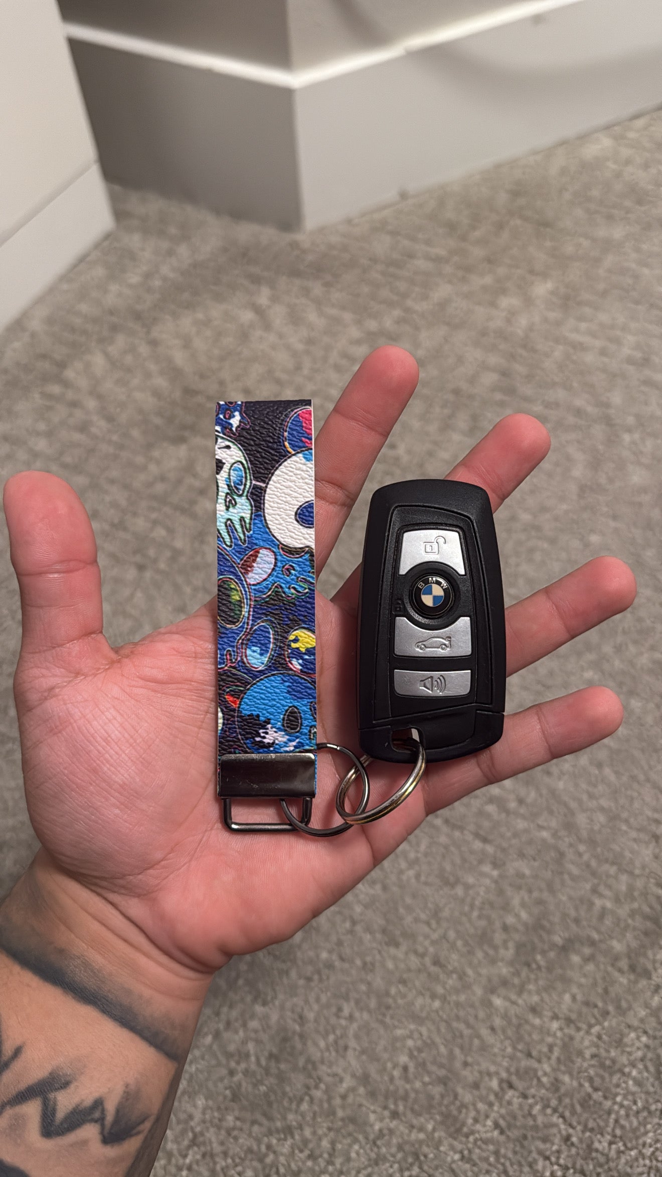 Blue Flowers & Skulls 2 KC