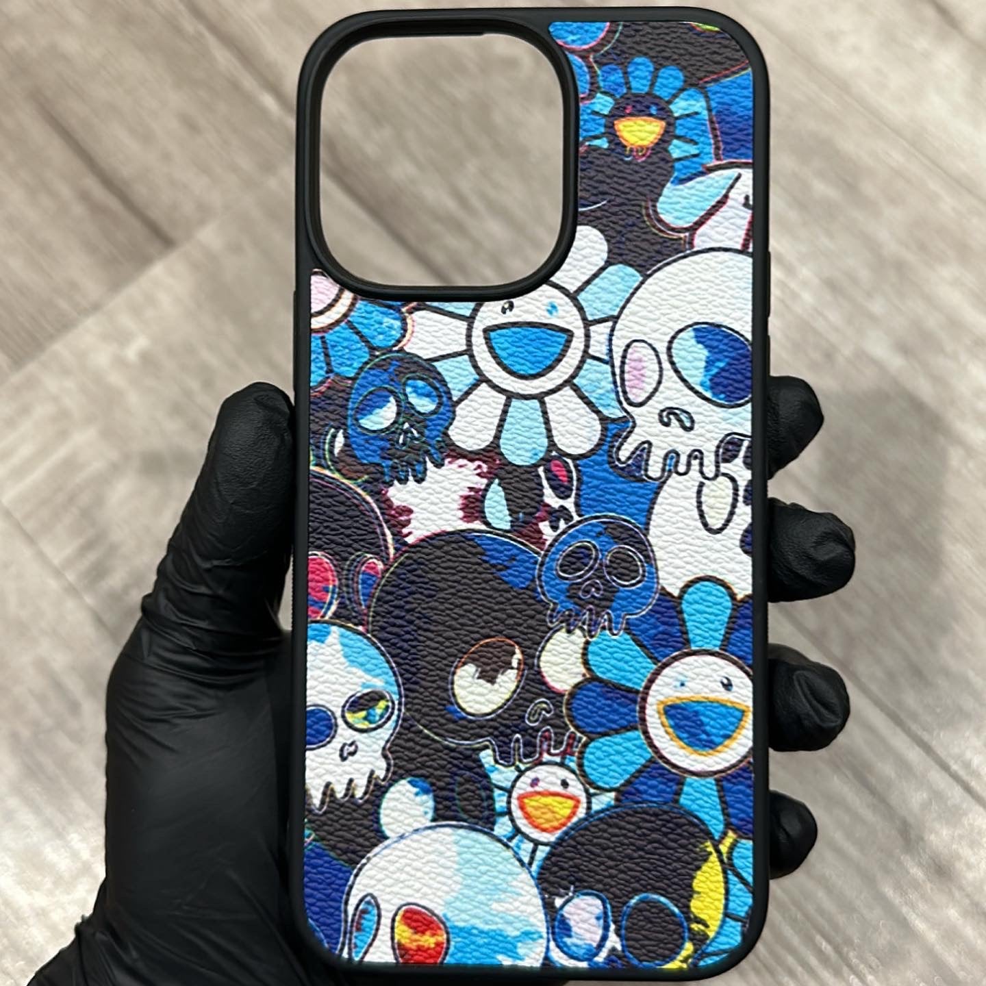 Blue Flowers & Skulls